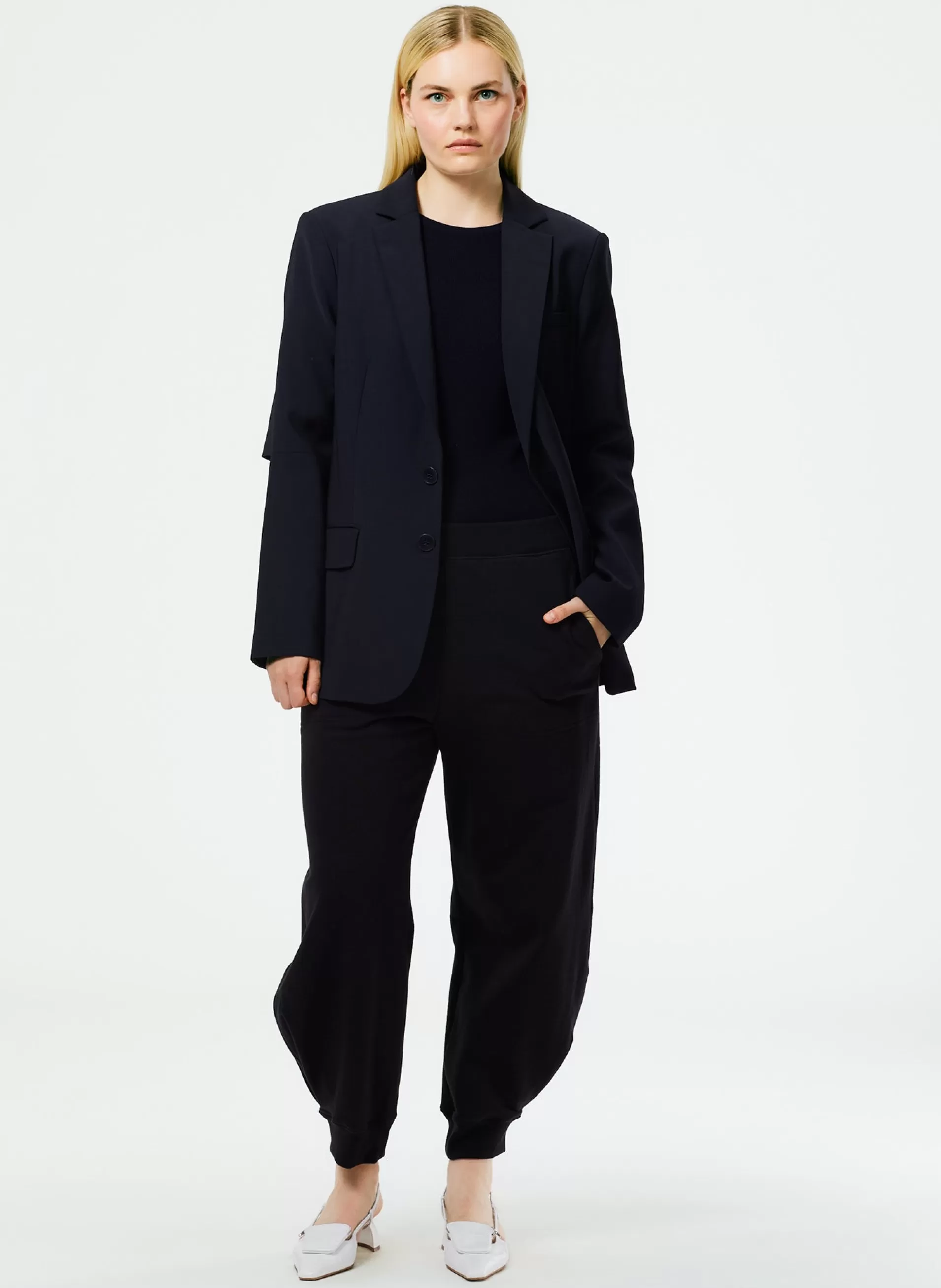 Shop Tibi Calder Sweatpant Black