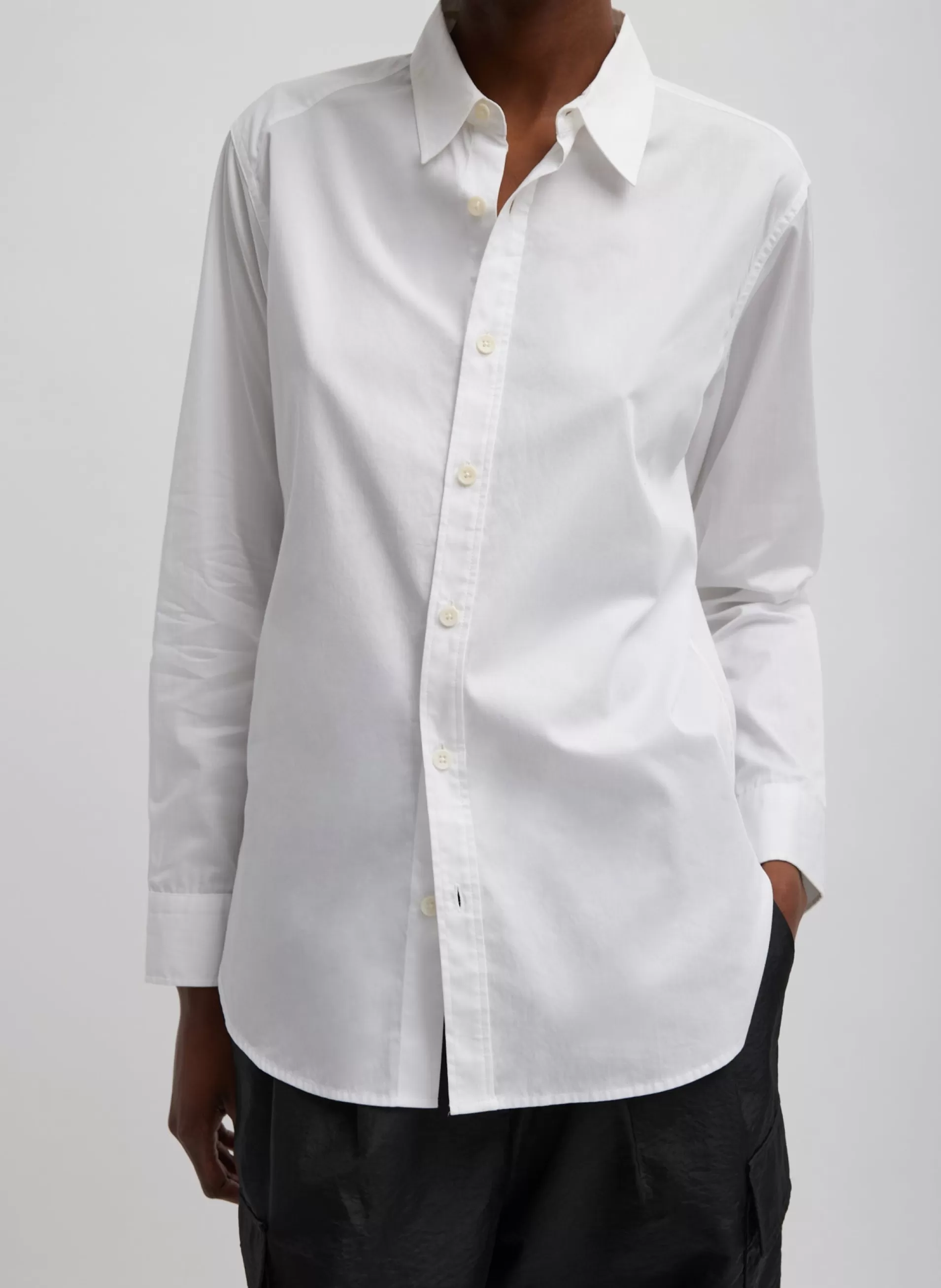 Sale Tibi Charlie Men's Slim Shirt White