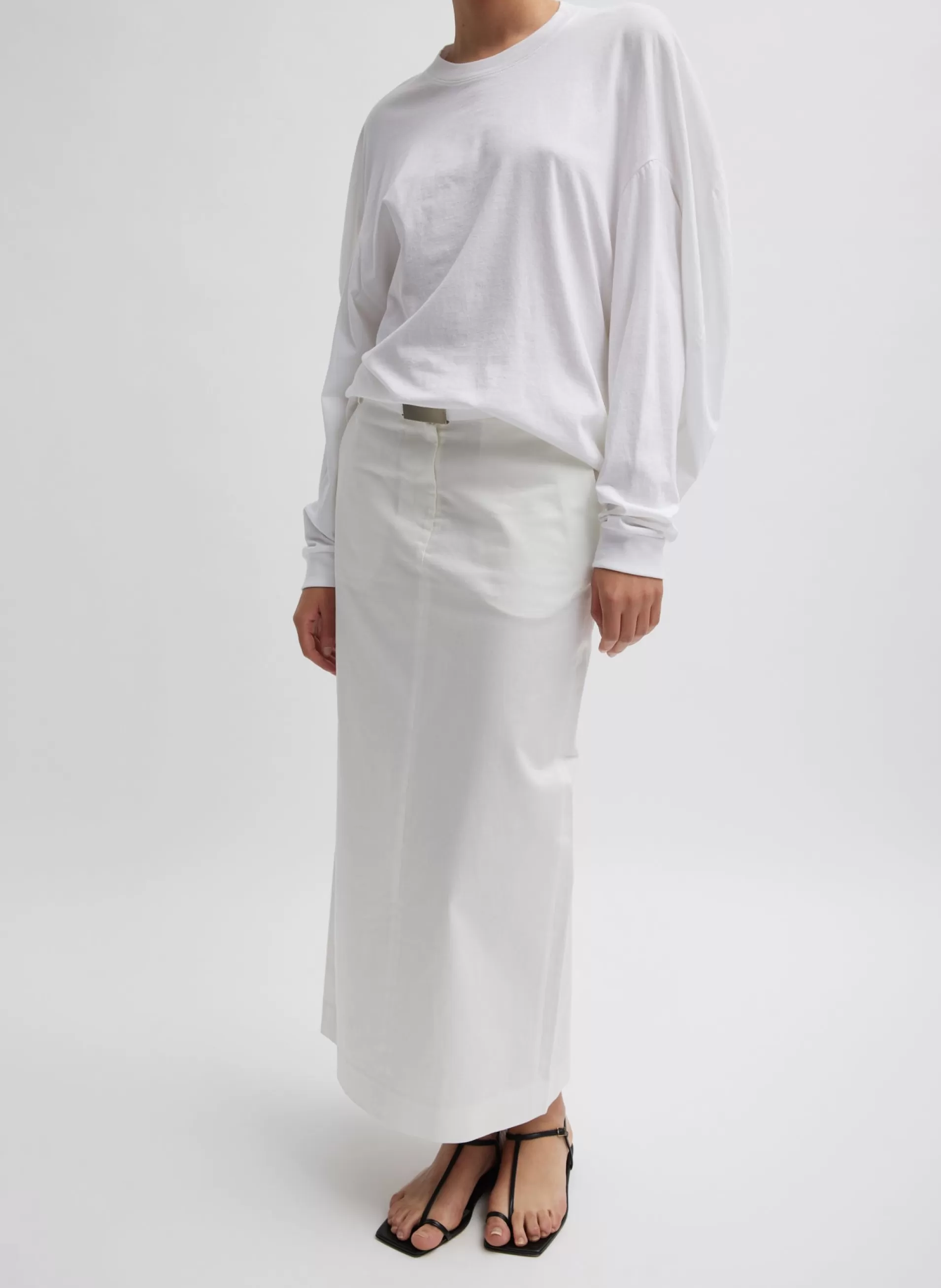 Sale Tibi Chino Maxi Skirt White