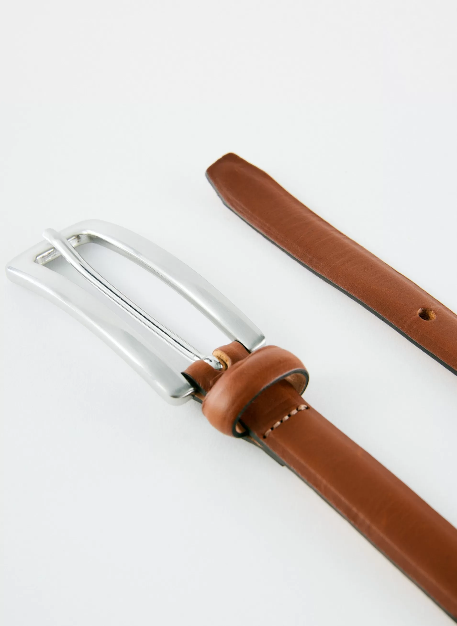 Best Sale Tibi Darwin Leather Belt Cognac