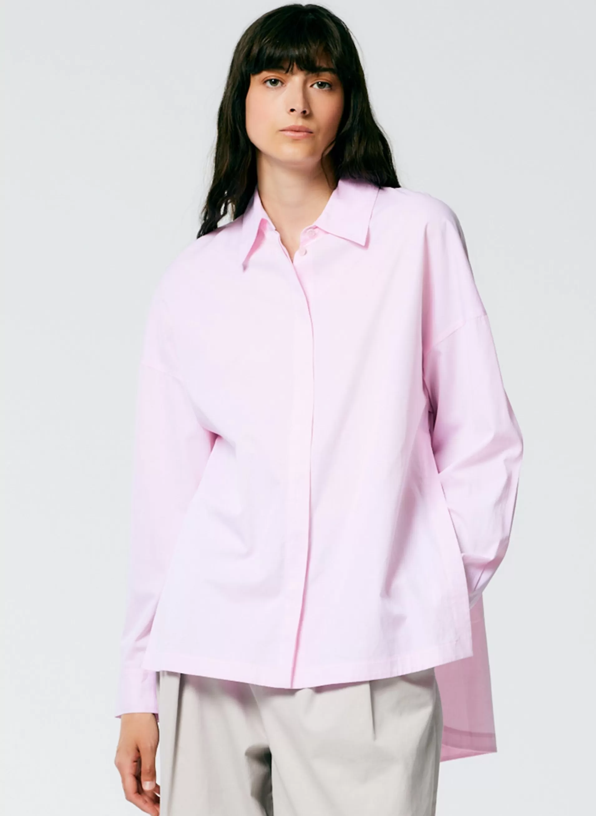 Best Sale Tibi Gabe Oversized Shirt Pink