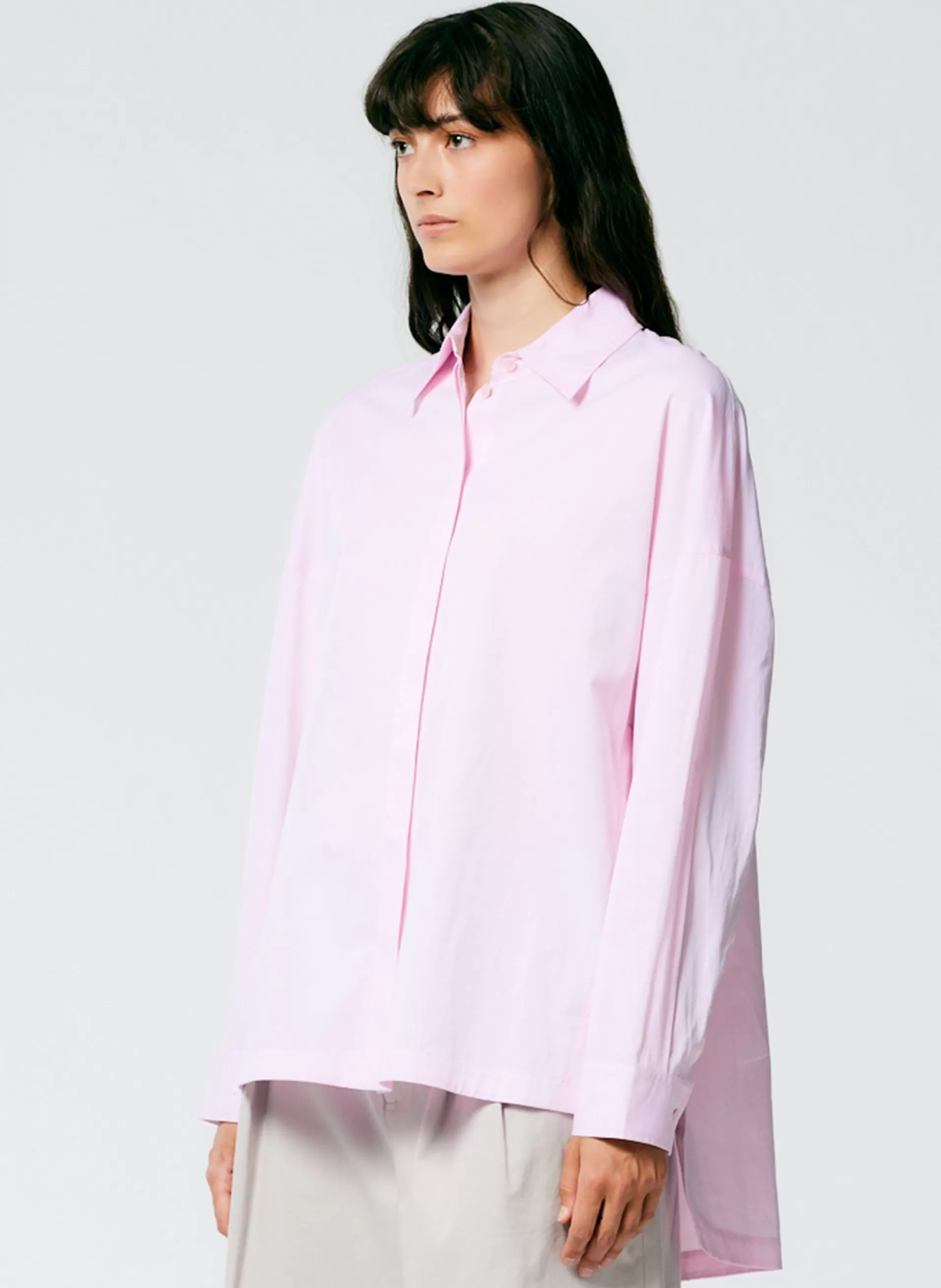 Best Sale Tibi Gabe Oversized Shirt Pink