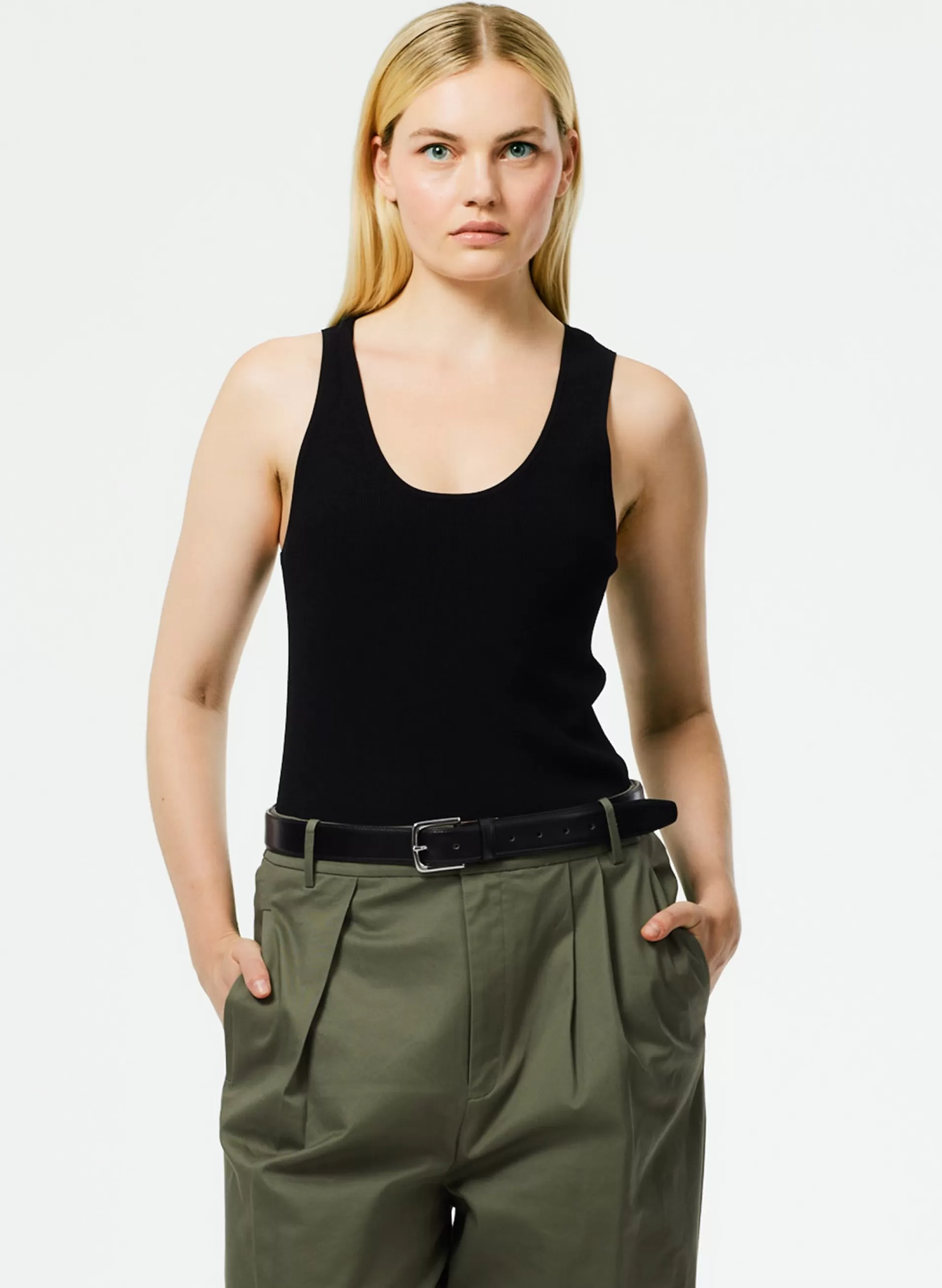 Best Tibi Giselle Tank Sweater Black