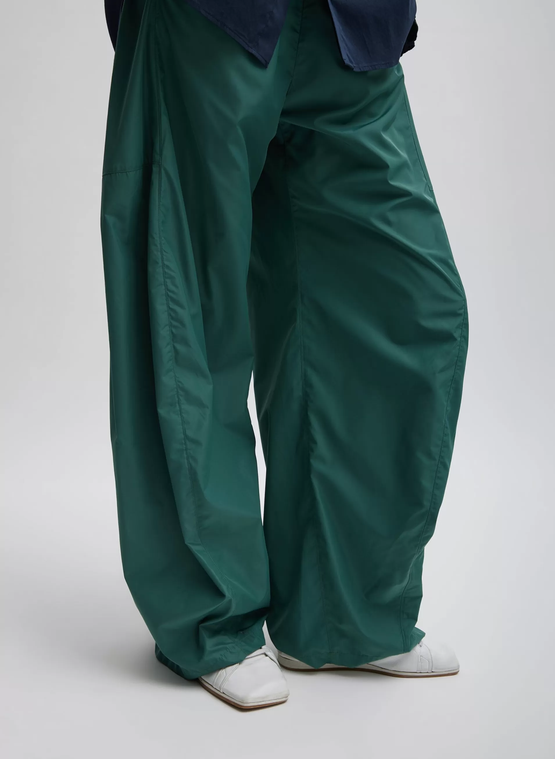 Flash Sale Tibi Italian Sporty Nylon Winslow Pant Dark Hunter Green