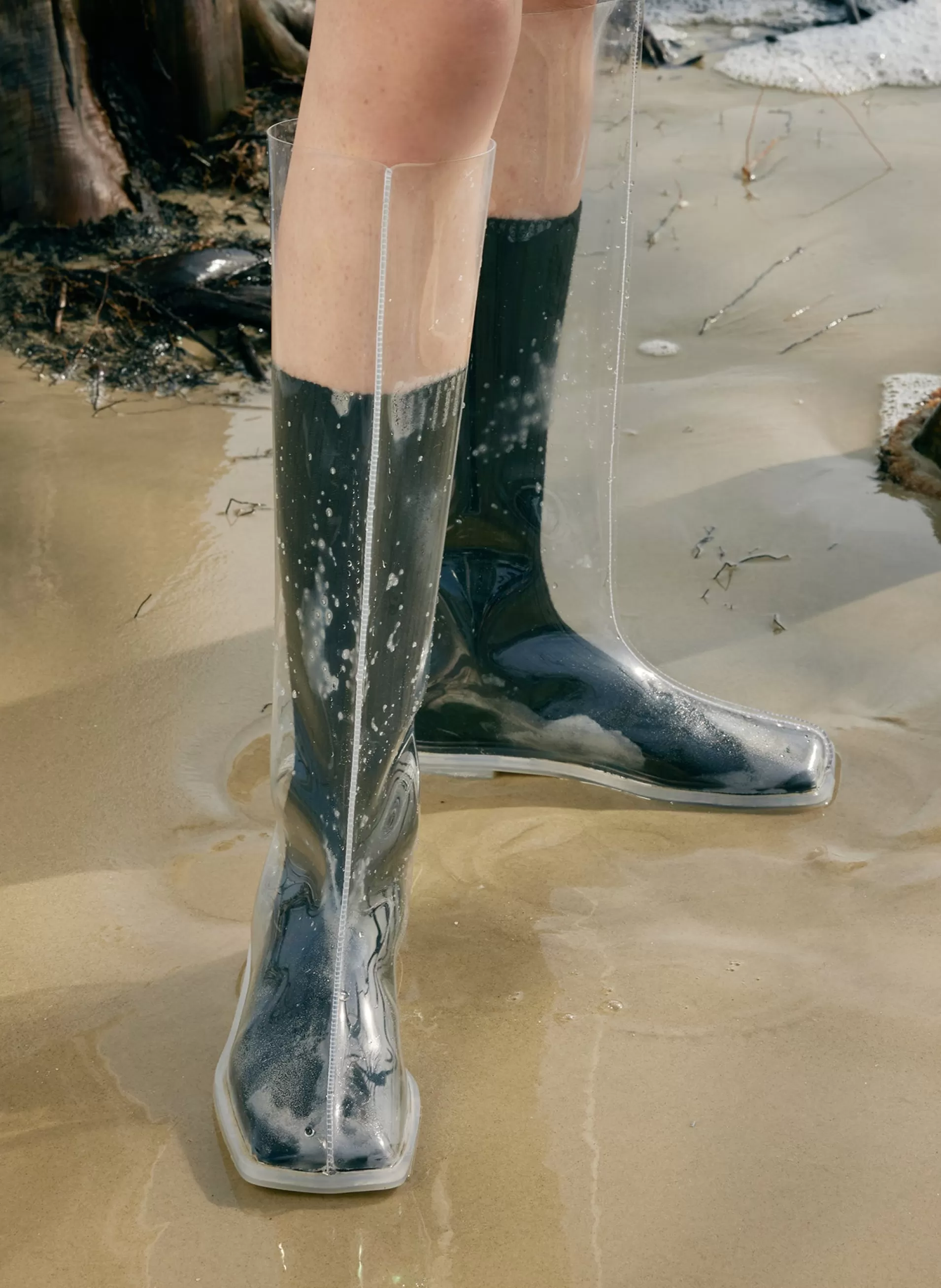 Discount Tibi Mookie Rain Boot Clear