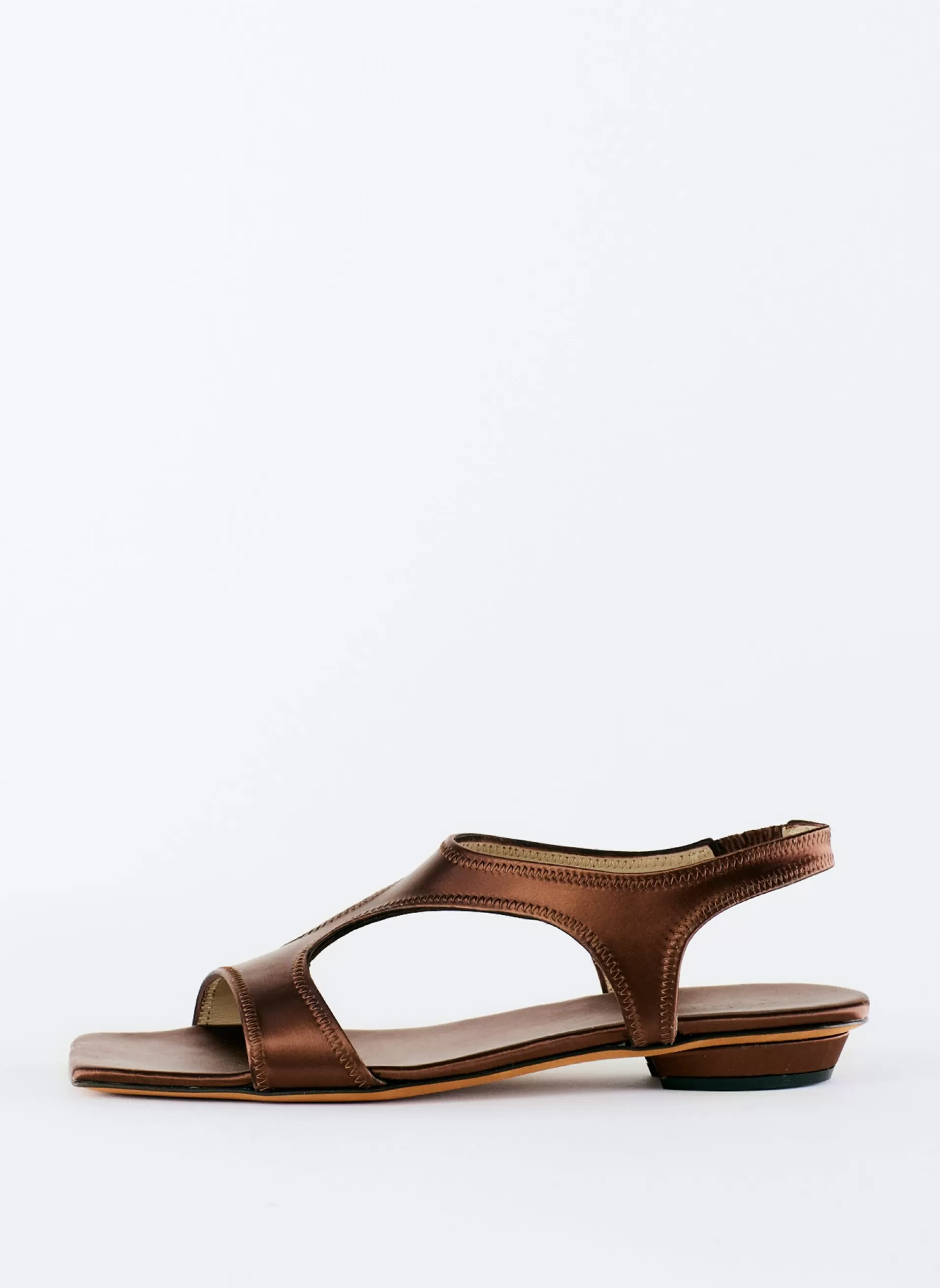 Cheap Tibi Rubin Satin Sandal Brown