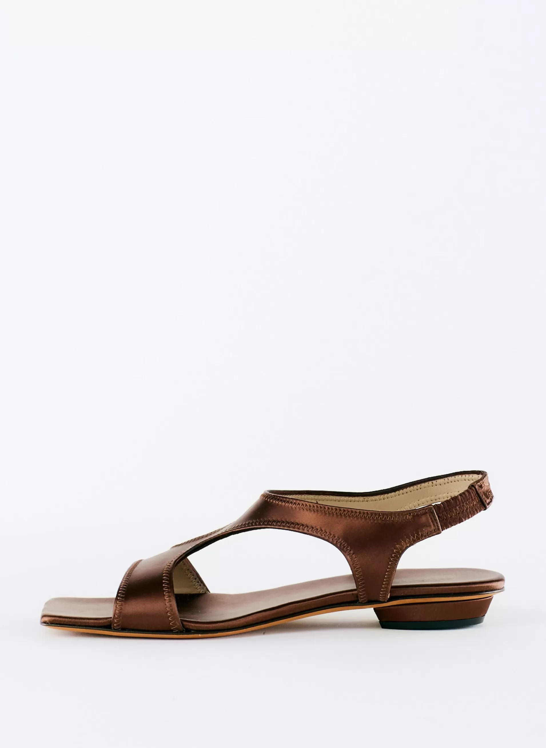 Cheap Tibi Rubin Satin Sandal Brown