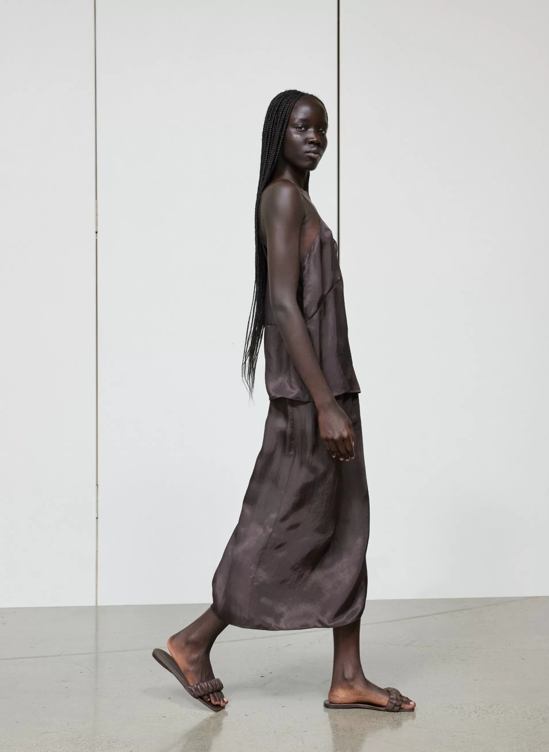 Clearance Tibi The Slip Cami Brown