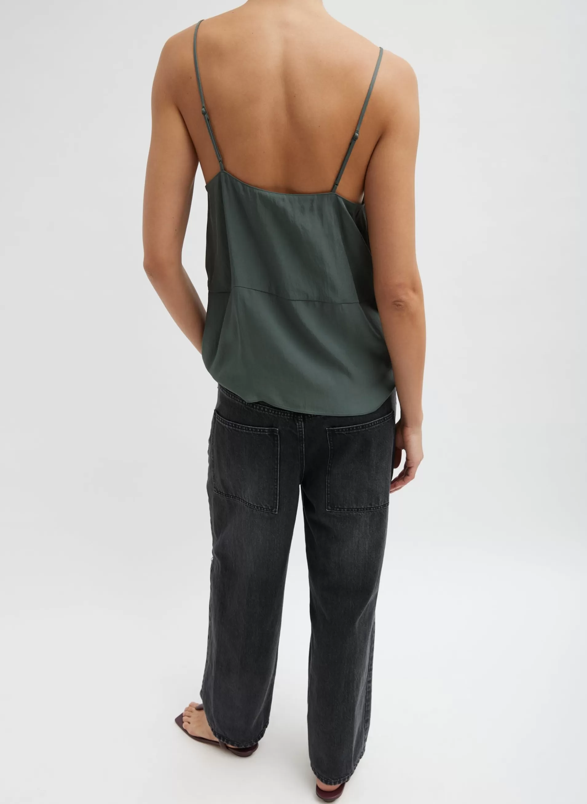 Fashion Tibi Vintage Wash Black Denim Ryder Jean Vintage Black