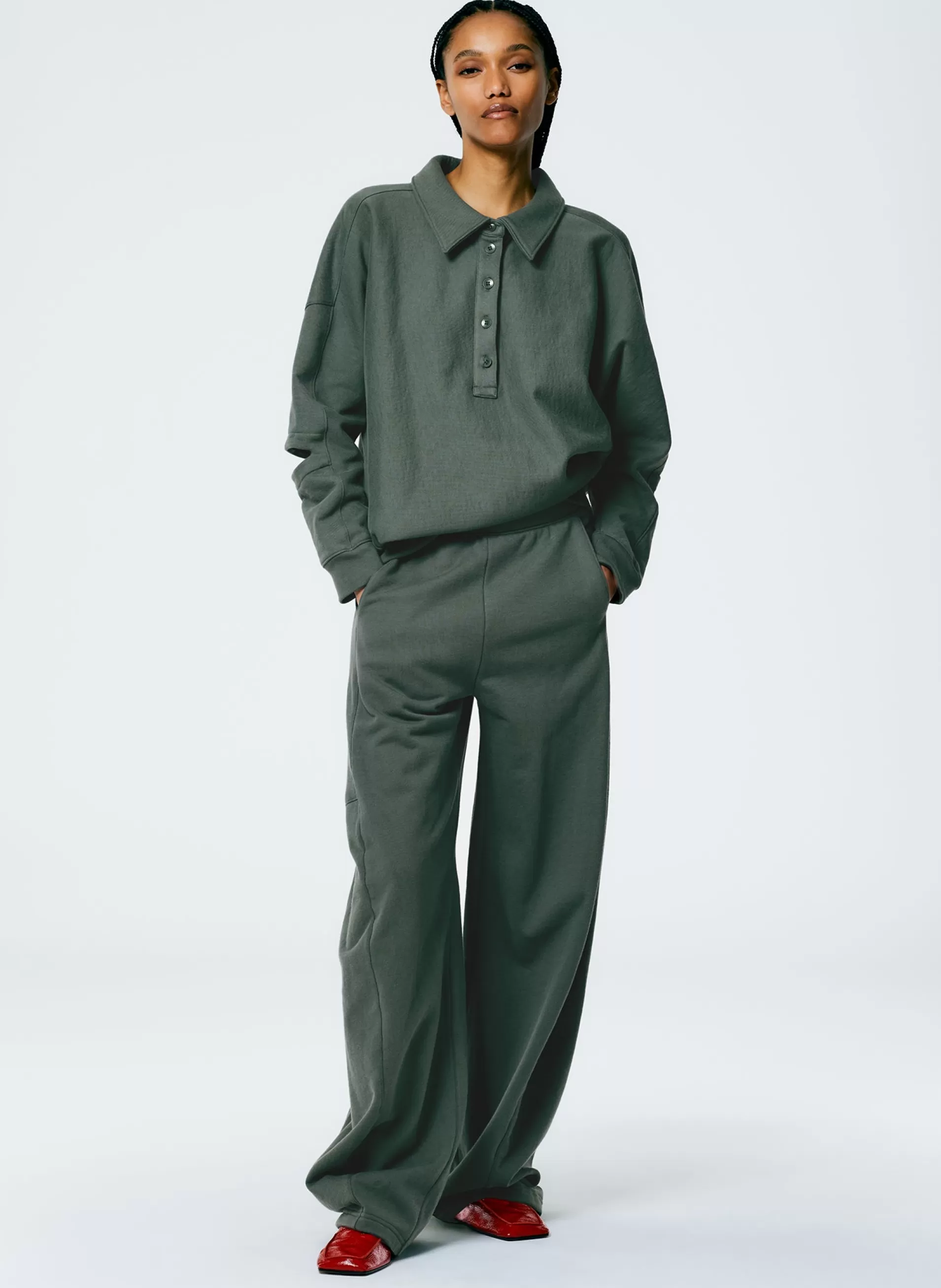 Discount Tibi Winslow Sweatpant - Regular Grey Pine